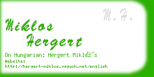 miklos hergert business card